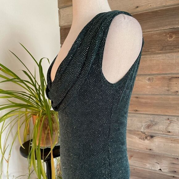Green Land Sparkly Green Maxi Dress Size L EUC - Picture 4 of 8